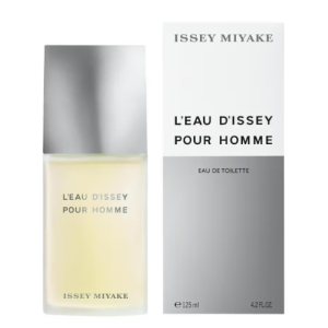 Issey Miyake Perfume Bottle With a Silver White And Light Yellow Design