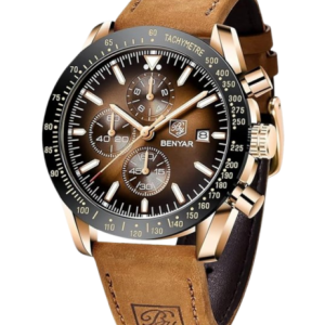 BENYAR Watch With a Brown And Gold Design