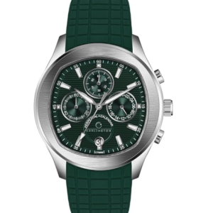 Carlington Watch With a Green And Silver Design