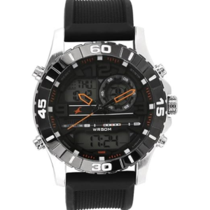 Fastrack Watch With a Black And Silver Color Combination