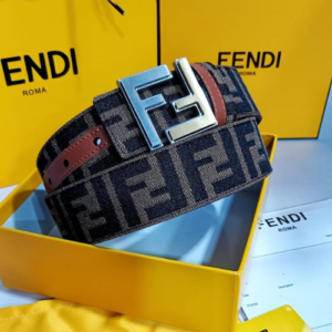 Fendi Belt with a Brown and Black Pattern
