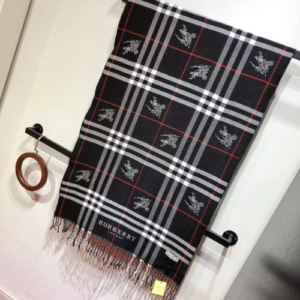 Burberry Checkered Stole in Black, Gray, and Red