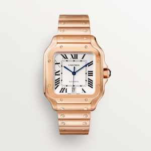 Cartier Men's Rose Gold Santos Swiss Eta