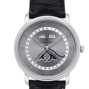 Blancpain Villeret Moonphase Steel Mens Watch Swiss Eta