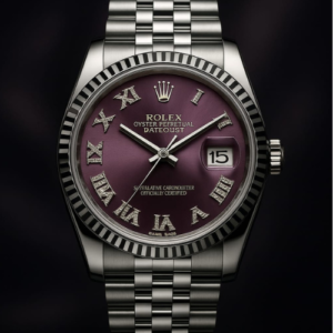 Rolex Datejust 40mm Aubergine Roman Diamond