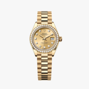 Rolex Lady-Datejust Oyster, 31 mm, yellow gold and diamonds Swiss Eta