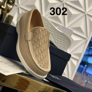 Dior Loafers with a Beige and Tan Pattern
