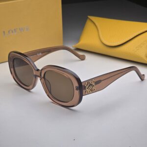 Loewe Oversized Round Frame Acetate Sunglasses With Brown Lenses