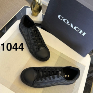 Coach Sneakers with a Black and Gray Pattern
