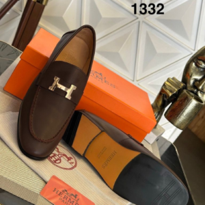 Hermes Loafers with a Brown Design
