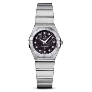 Omega Constellation Black 28mm Stainless Steel Ladies