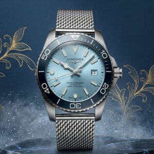 Longines Automatic Stainless-Steel Watch With An Ice-Blue Dail