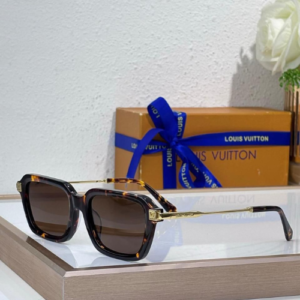 Louis Vuitton Black and Gold Designer Sunglasses