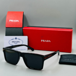 Prada Square Frame Acetate Sunglasses with Black Lenses