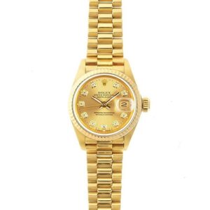 Rolex Date Just Full Gold Diamond 8866 Women