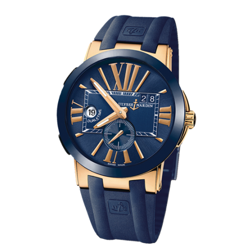 Ulysse Nardin Executive Dual Time Mens Blue 9877