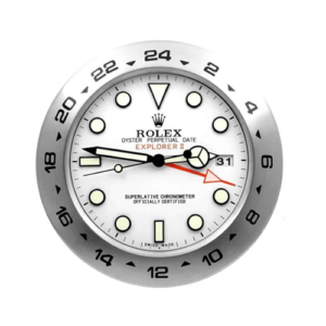 Rolex Submarine Wall Clock Silver And white
