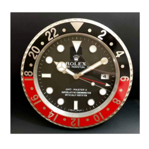 Rolex Submarine Wall Clock Black and Red