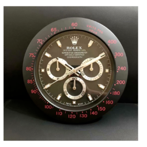 Rolex Submarine Wall Clock Full Black Red